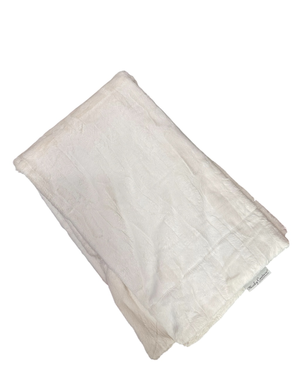 Minky Couture Plush White Throw Blanket 49”x60”